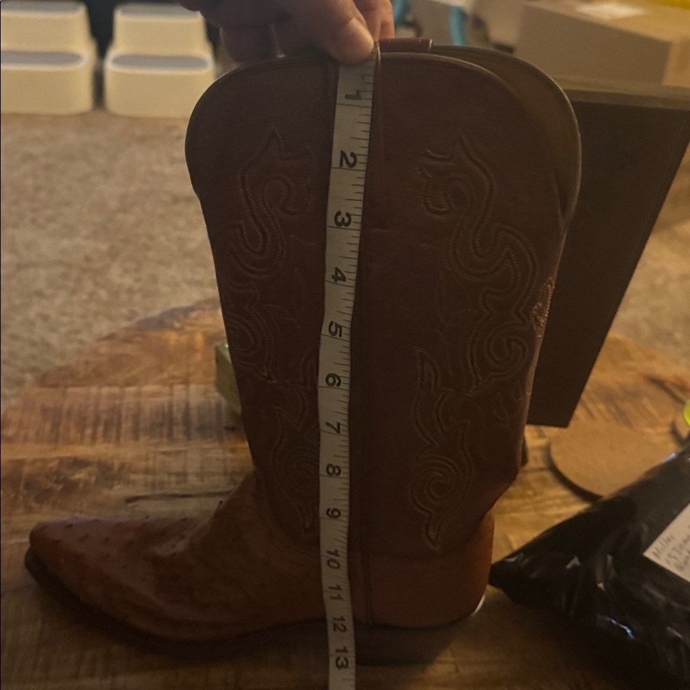 Lucchese ostrich Brown Leather Cowboy Boots - Picture 16 of 16